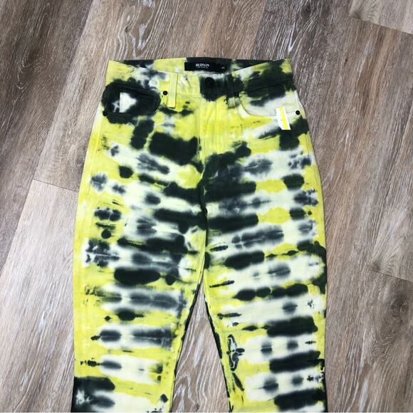 Hudson Holly High Rise Cropped Bootcut Jeans in Electric Citron 24 NWT - Picture 3 of 9